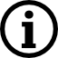 information logotype in a circle